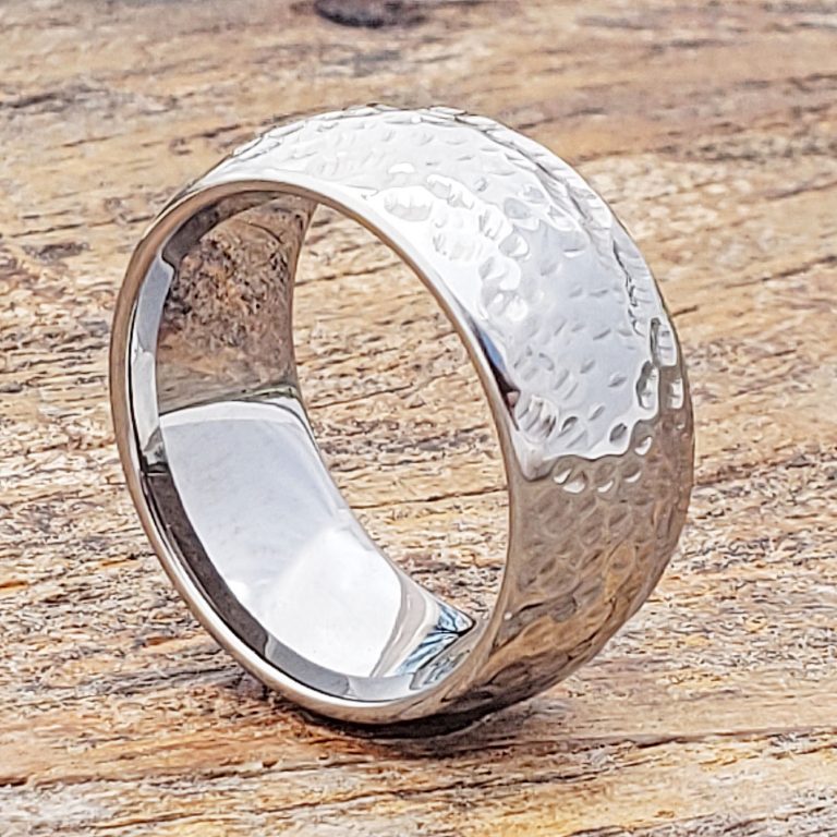 Hammered Rings With Special Peened Polished Finish Forever Metals