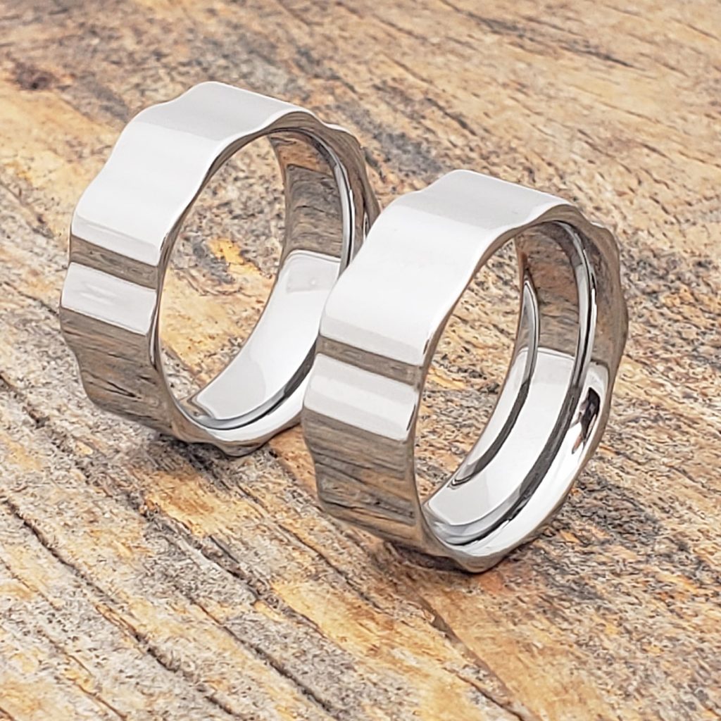 Axel Mens Gear Polished Unique Rings - Forever Metals