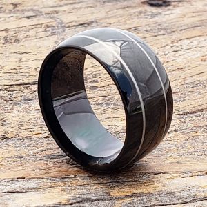 Aura Men's brushed inlay rings - Hot Seller - Forever Metals