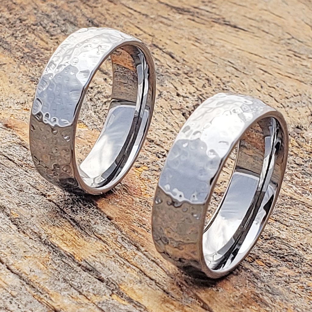 Hammered Rings - Striking | Ultra Polished - Forever Metals