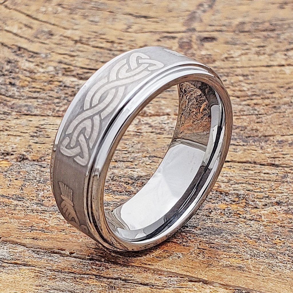 Titan Unique Celtic Brushed Claddagh Rings - Forever Metals