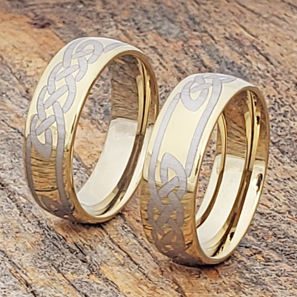 Viking Gold Celtic Rings - Interlacing Knots - Forever Metals