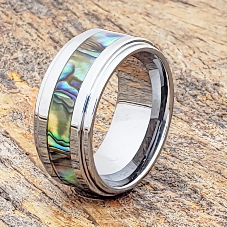 Epic Abalone Mens Inlay Shell Rings - Forever Metals