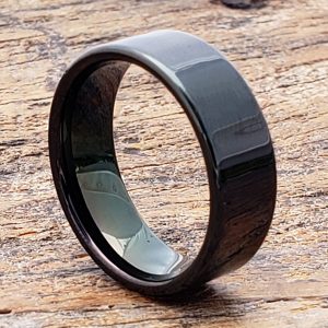 Europa Mens Tungsten Rings - Flat Black - Forever Metals