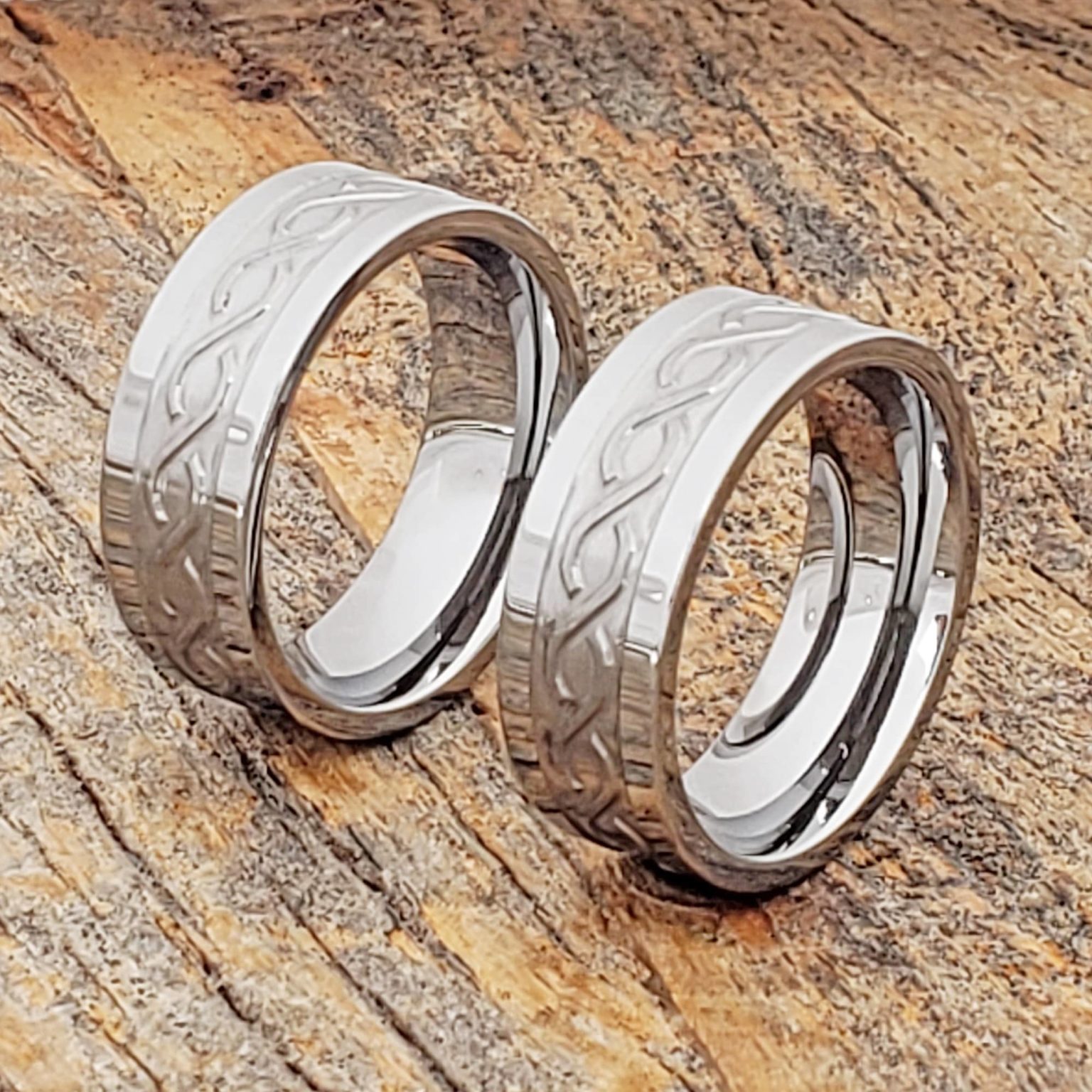 Jupiter Mens Carved Infinity Rings - Forever Metals