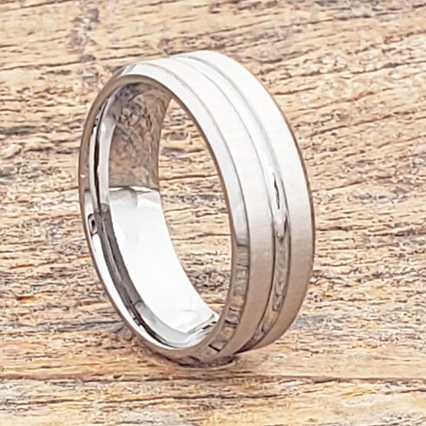 Mica Womens Tungsten Rings - Laser Etched - Forever Metals