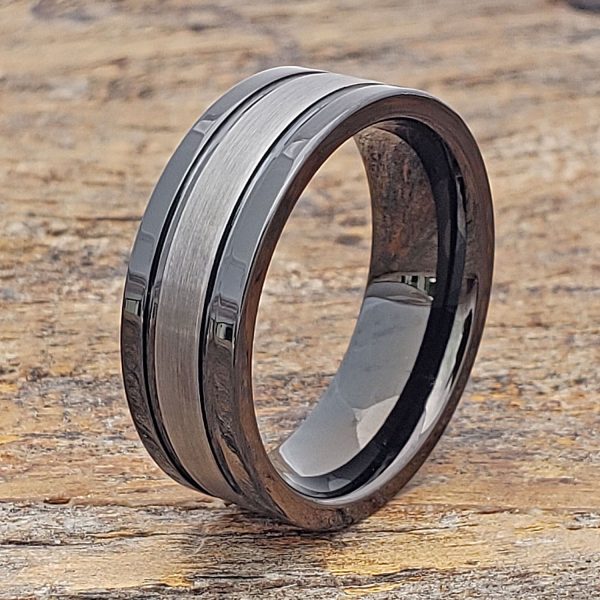 serpico-black-dual-grooved-tungsten-ring