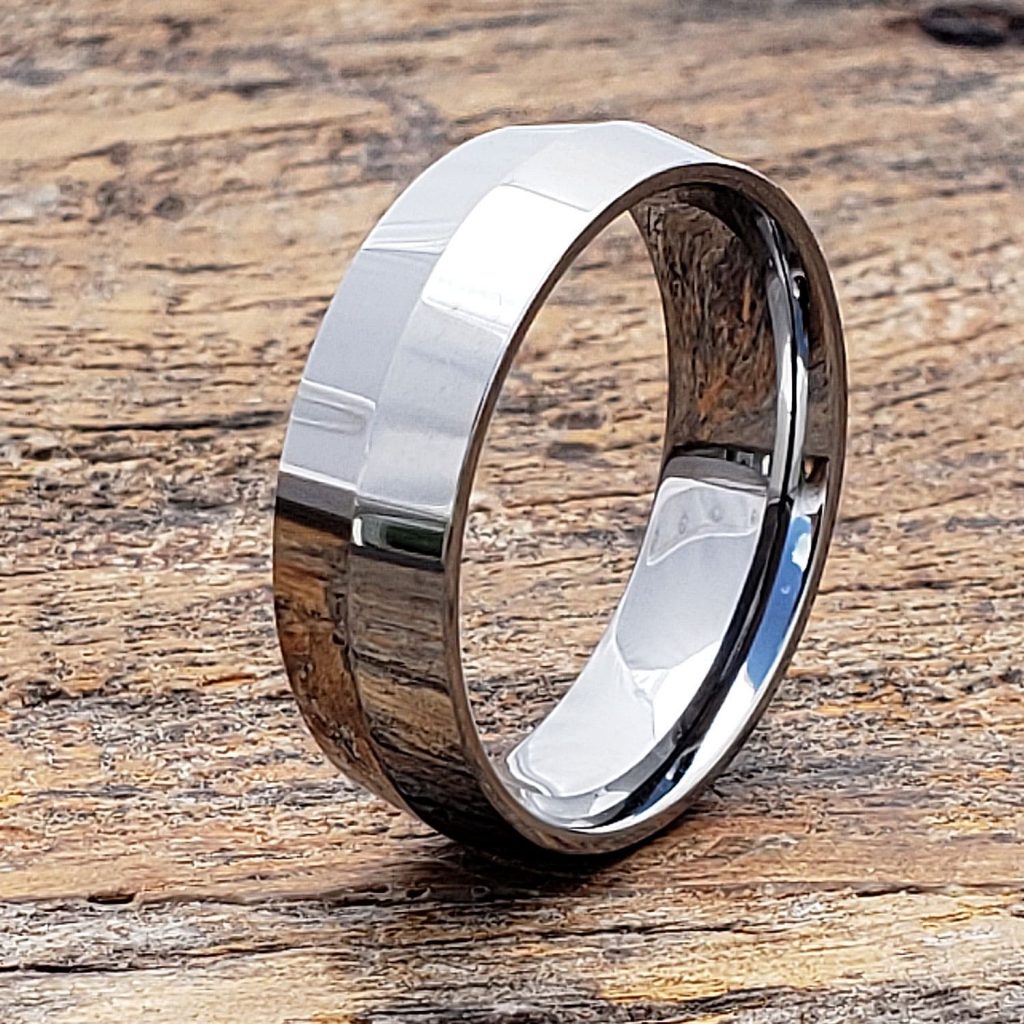 Mica Womens Tungsten Rings - Laser Etched - Forever Metals